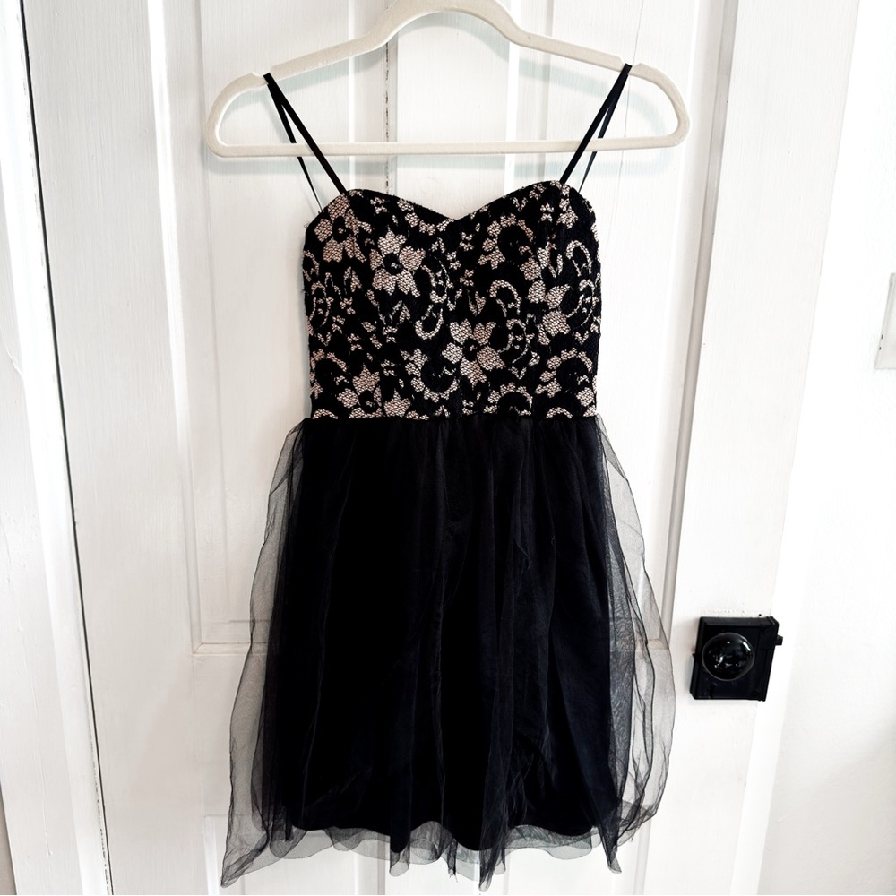 BCX- Black and Neude Lace Dress